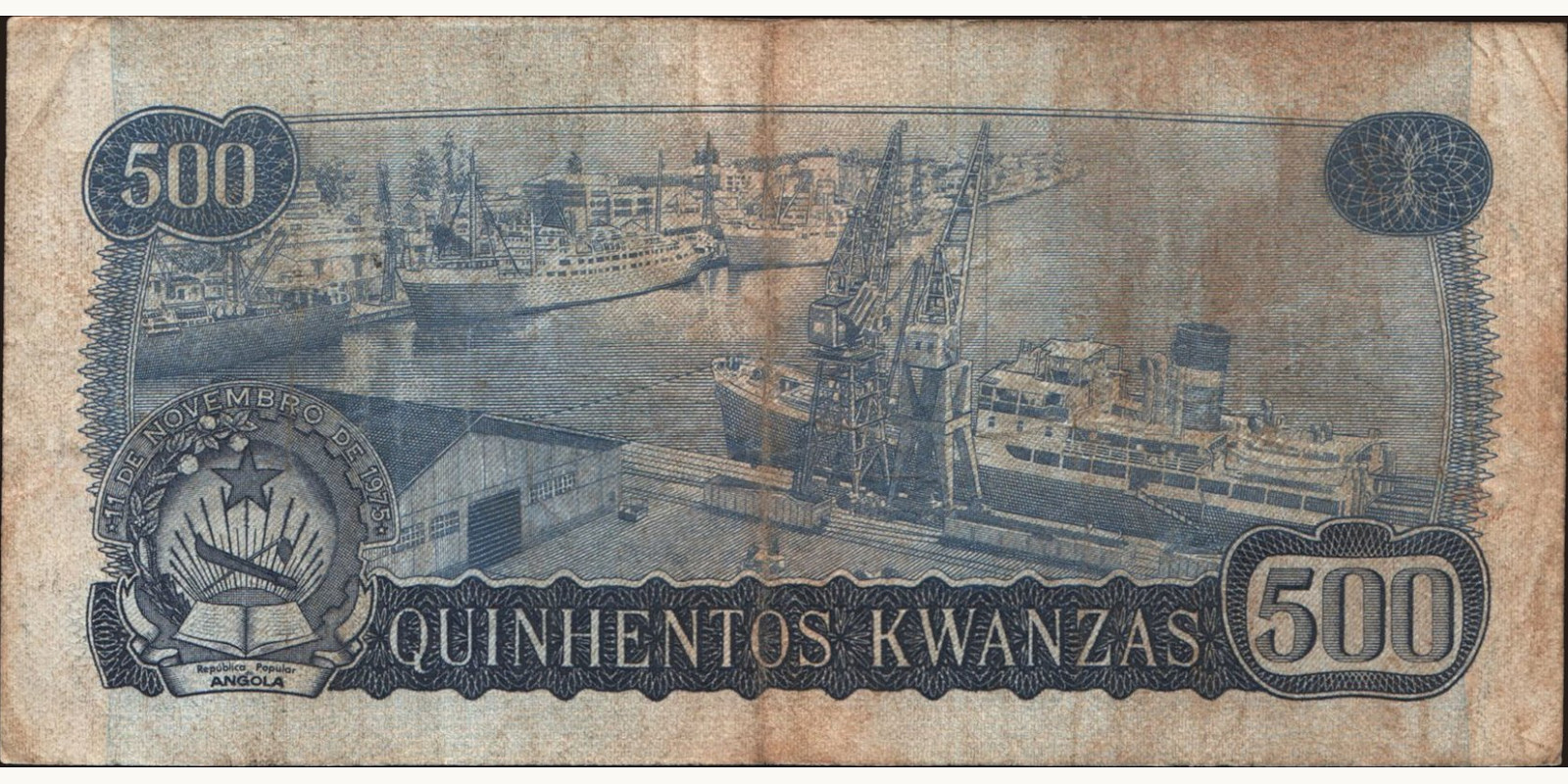 500 kwanzas Ангола 1979 — Оборотная сторона