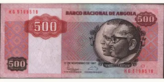 500 kwanzas 1987