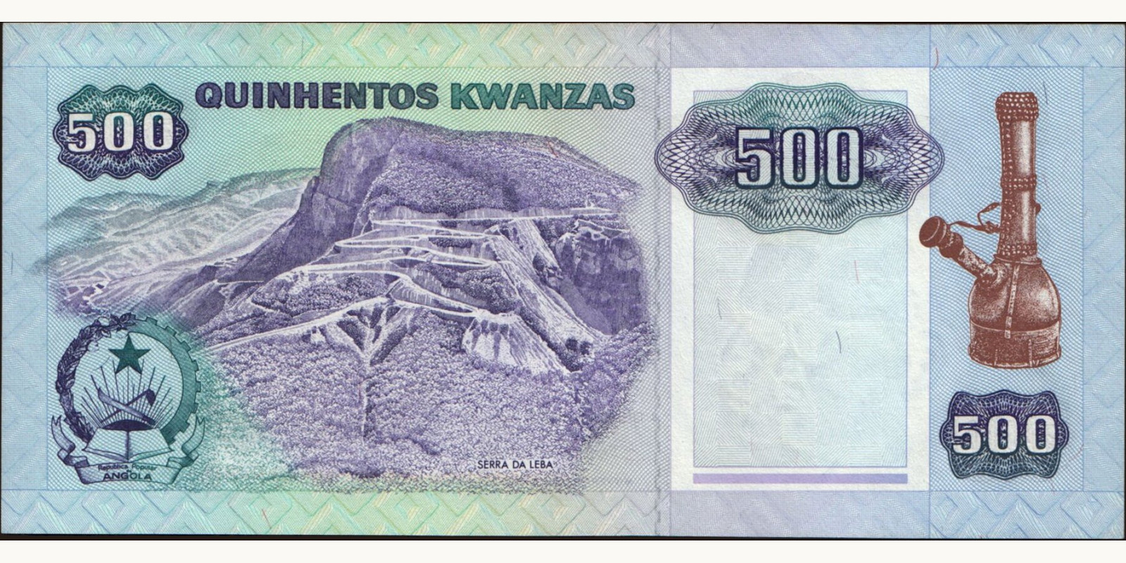 500 kwanzas Ангола 1991 — Оборотная сторона