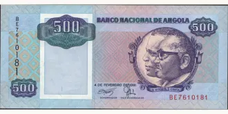 500 kwanzas 1991