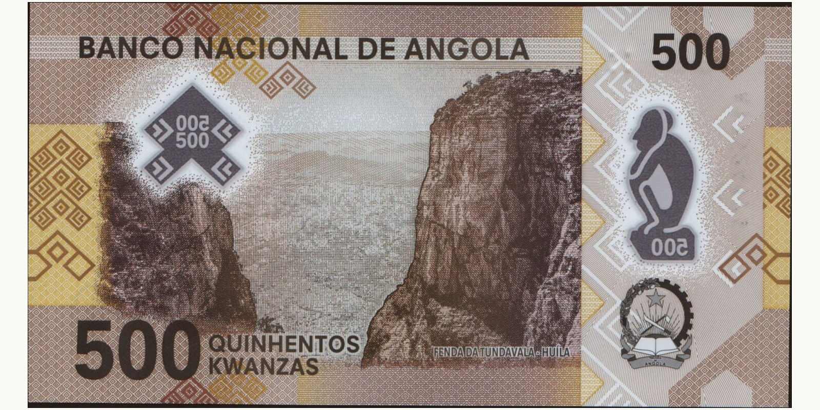 500 kwanzas Ангола 2020 — Оборотная сторона