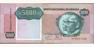 5000 kwanzas 1991