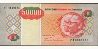 50000 kwanzas 1995
