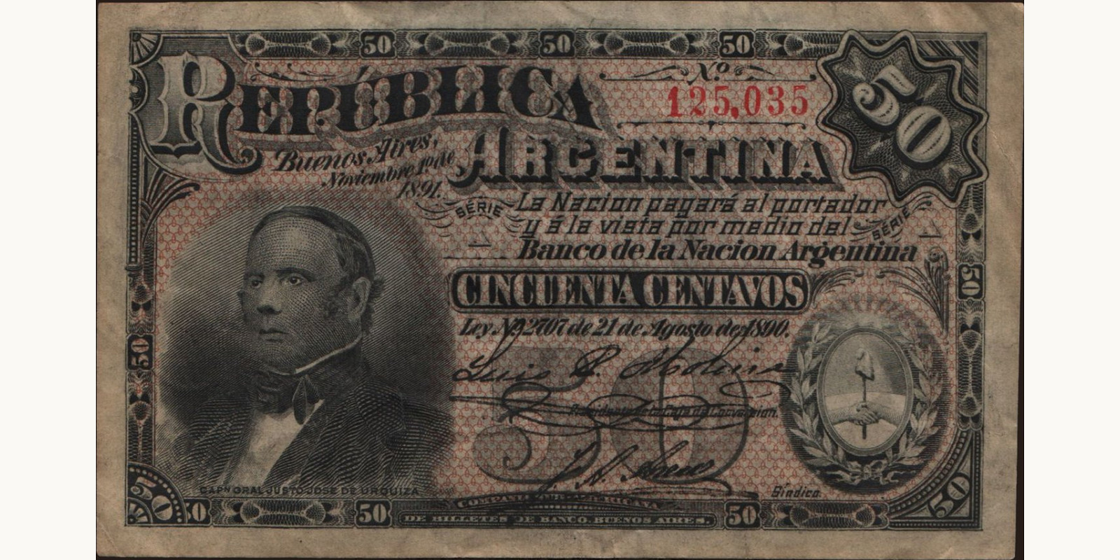 50 centavos 1891