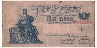 1 pesos 1897