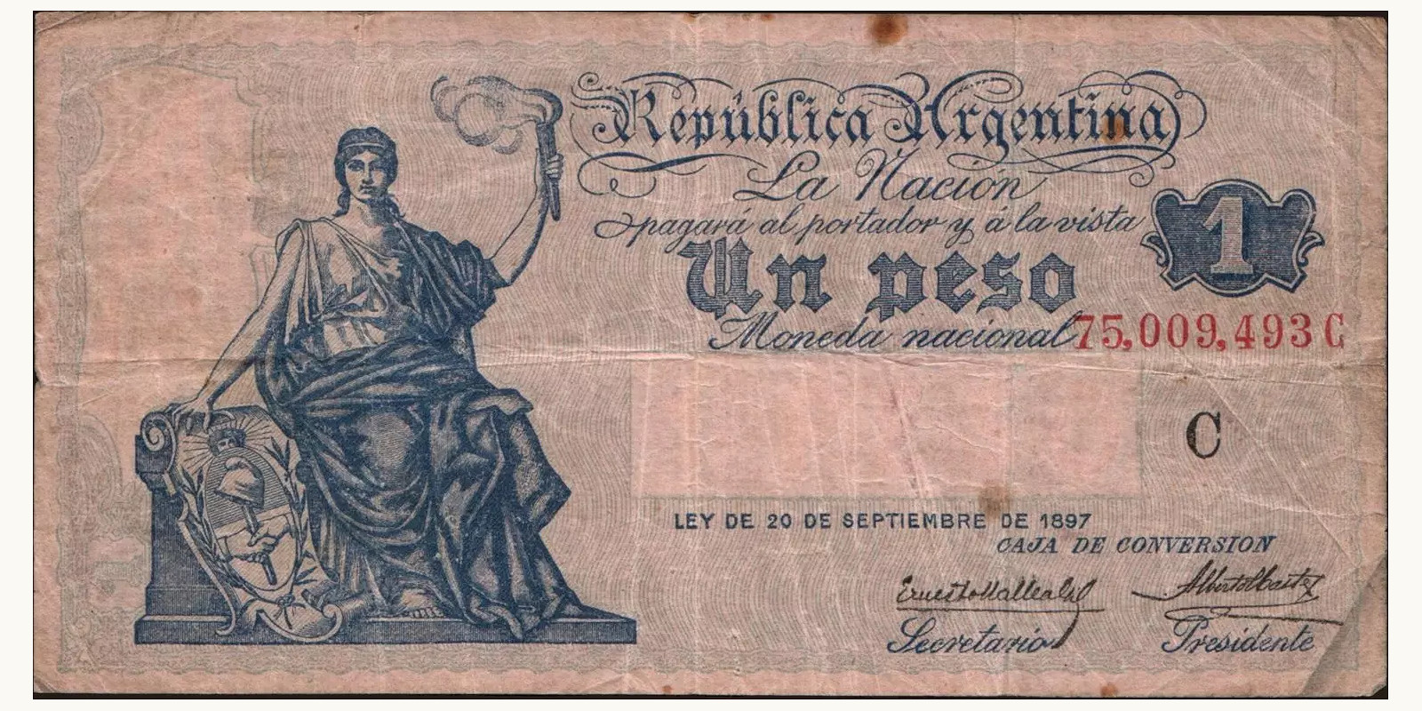 1 pesos 1897