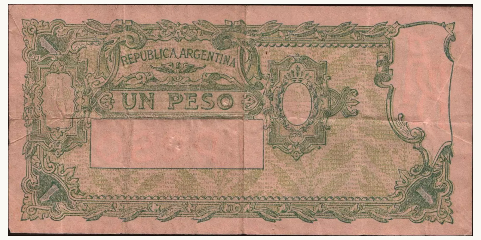1 pesos Argentina 1935 — Back side