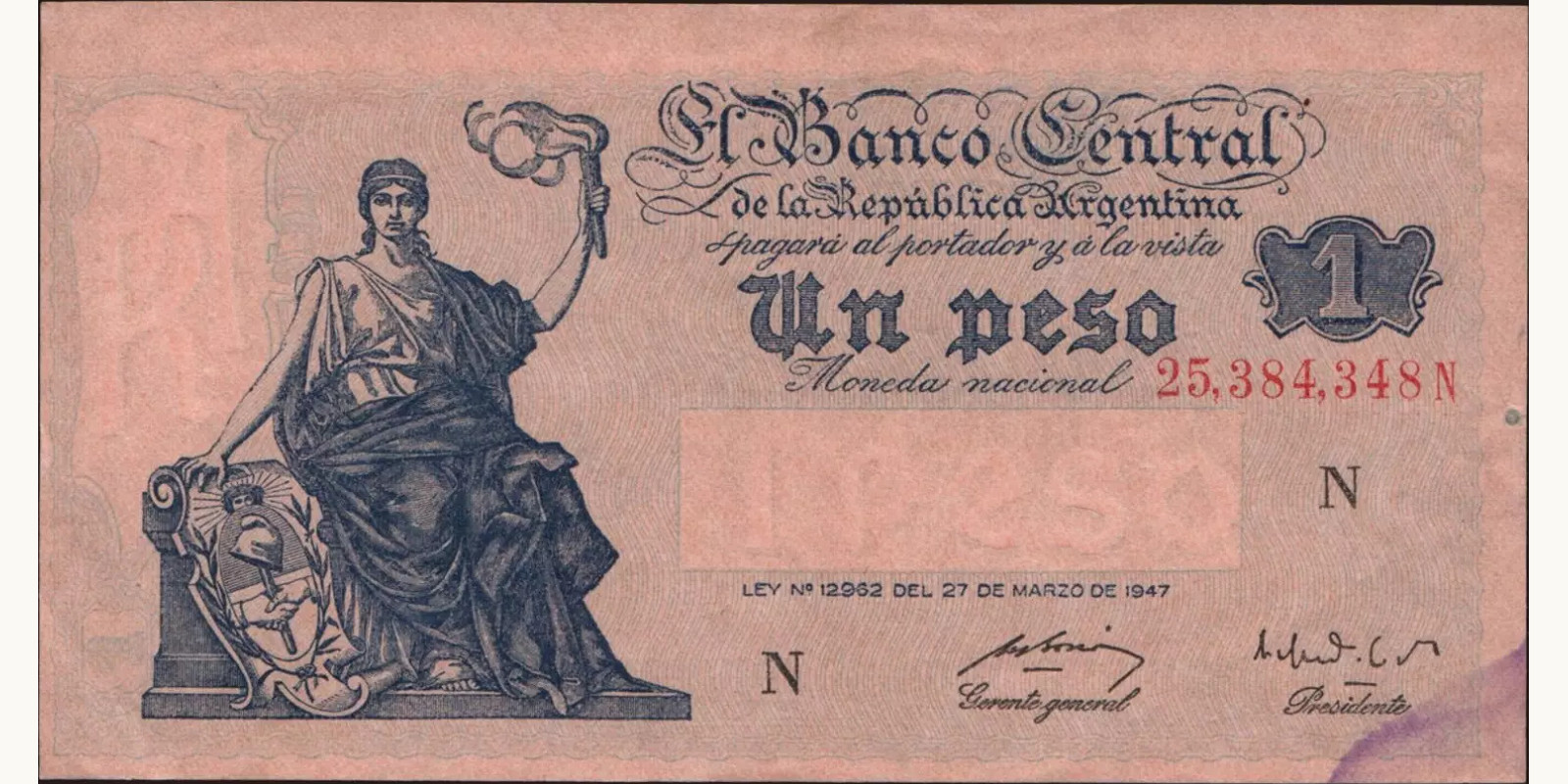 1 pesos 1948