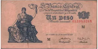 1 pesos 1949