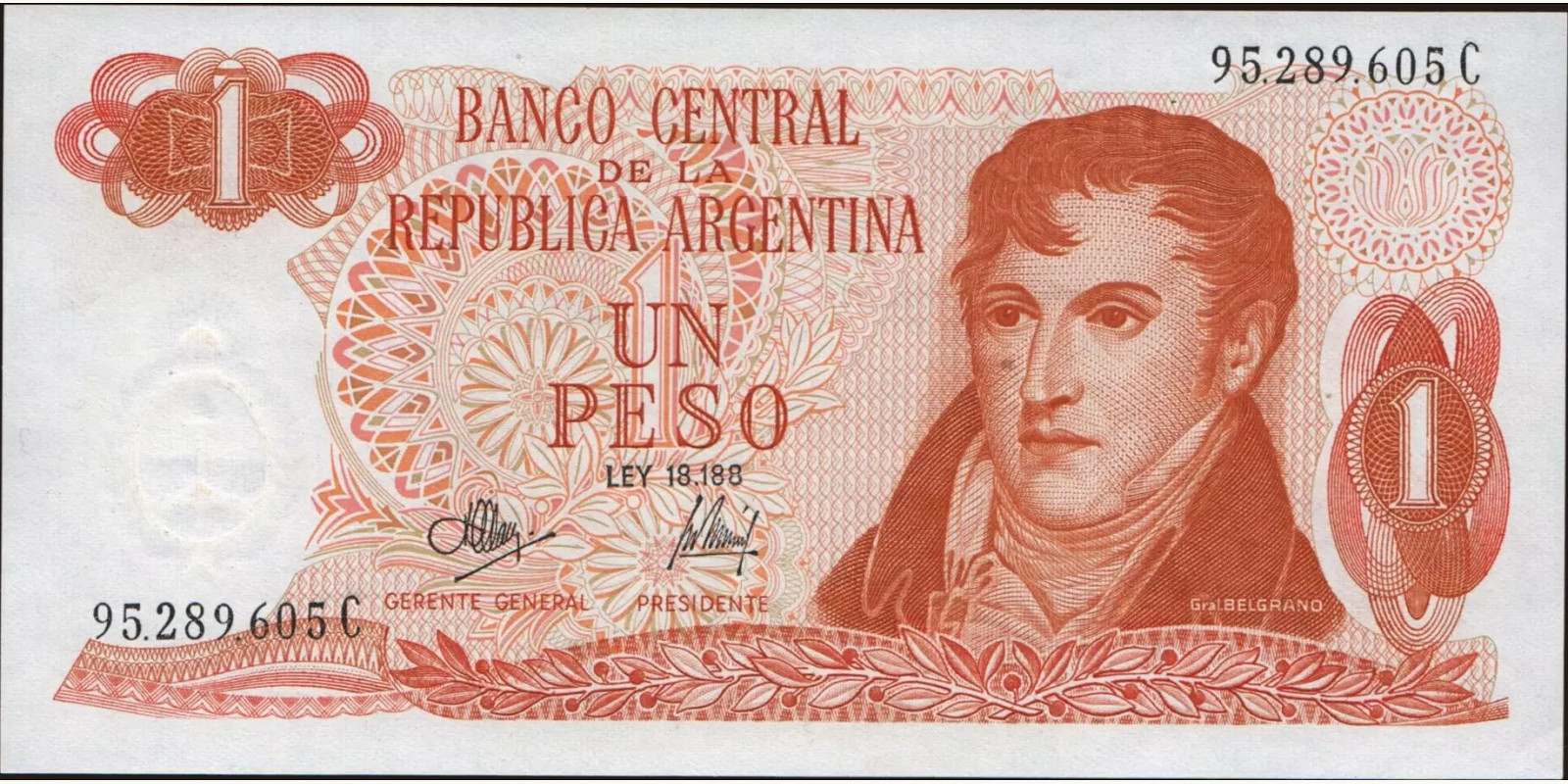1 pesos 1970