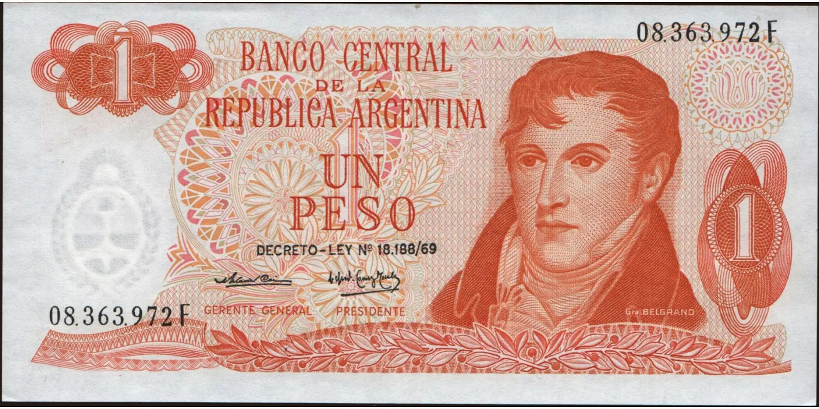 1 pesos 1974