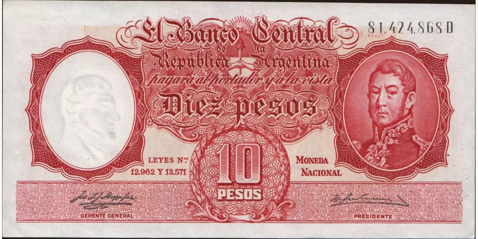 10 pesos 1954