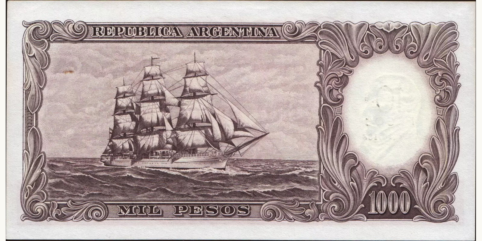 10 pesos Аргентина 1969 — Оборотная сторона