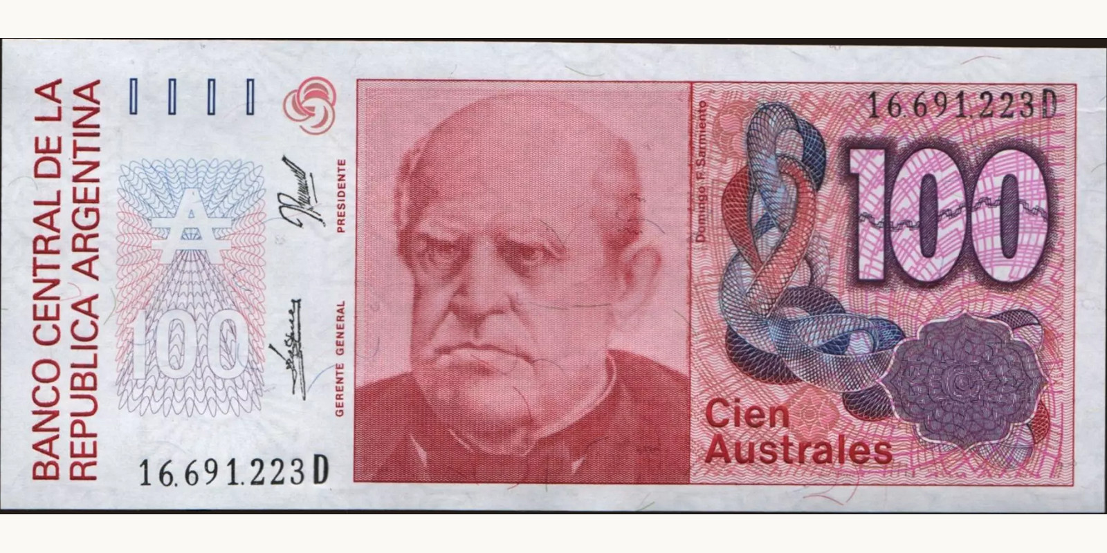 100 australes 1985