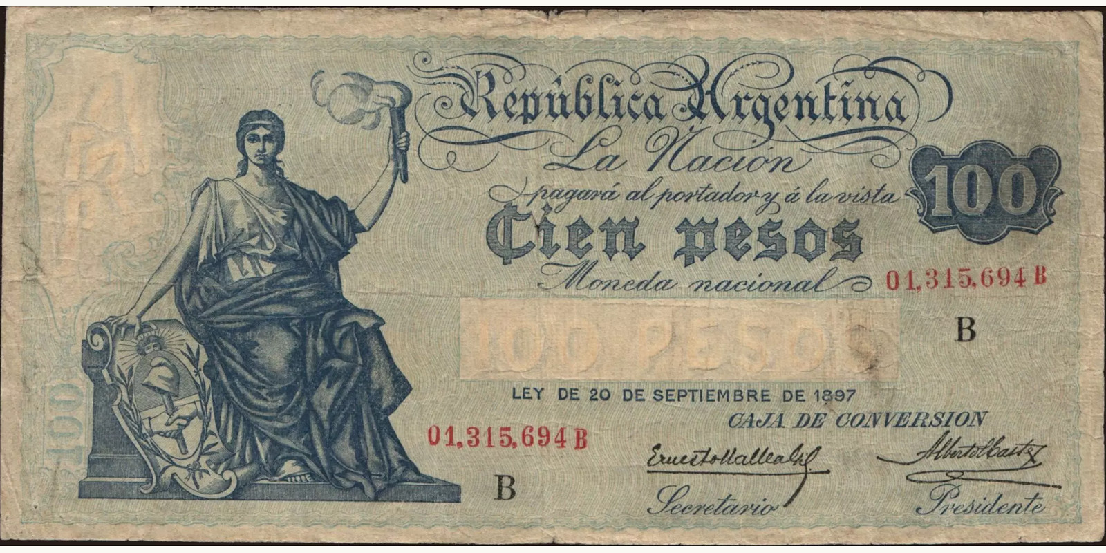 100 pesos 1897