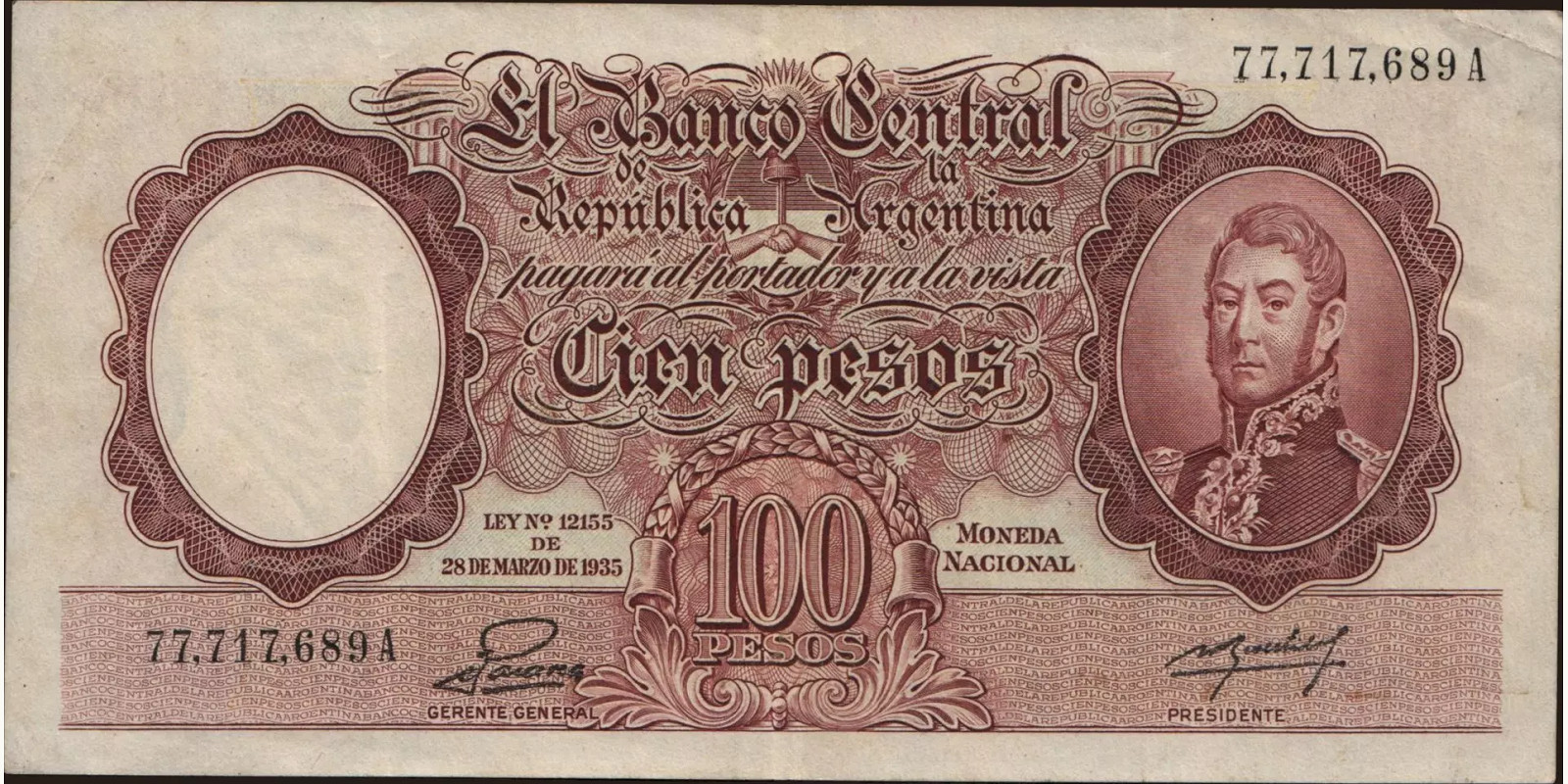 100 pesos 1943