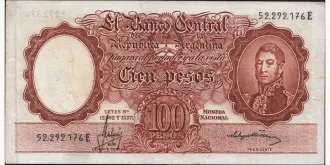 100 pesos 1957