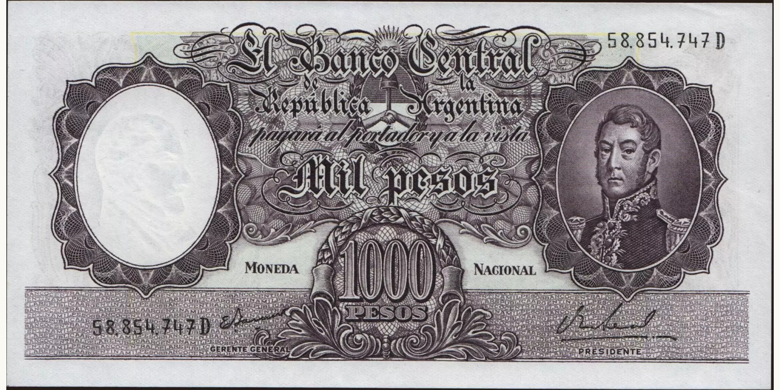 1000 pesos 1966