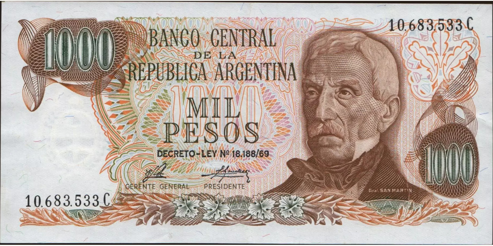 1000 pesos 1973