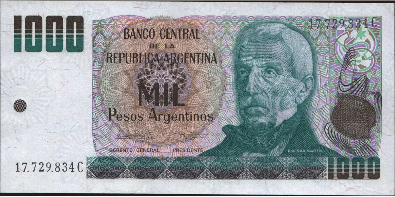 1000 pesos 1983