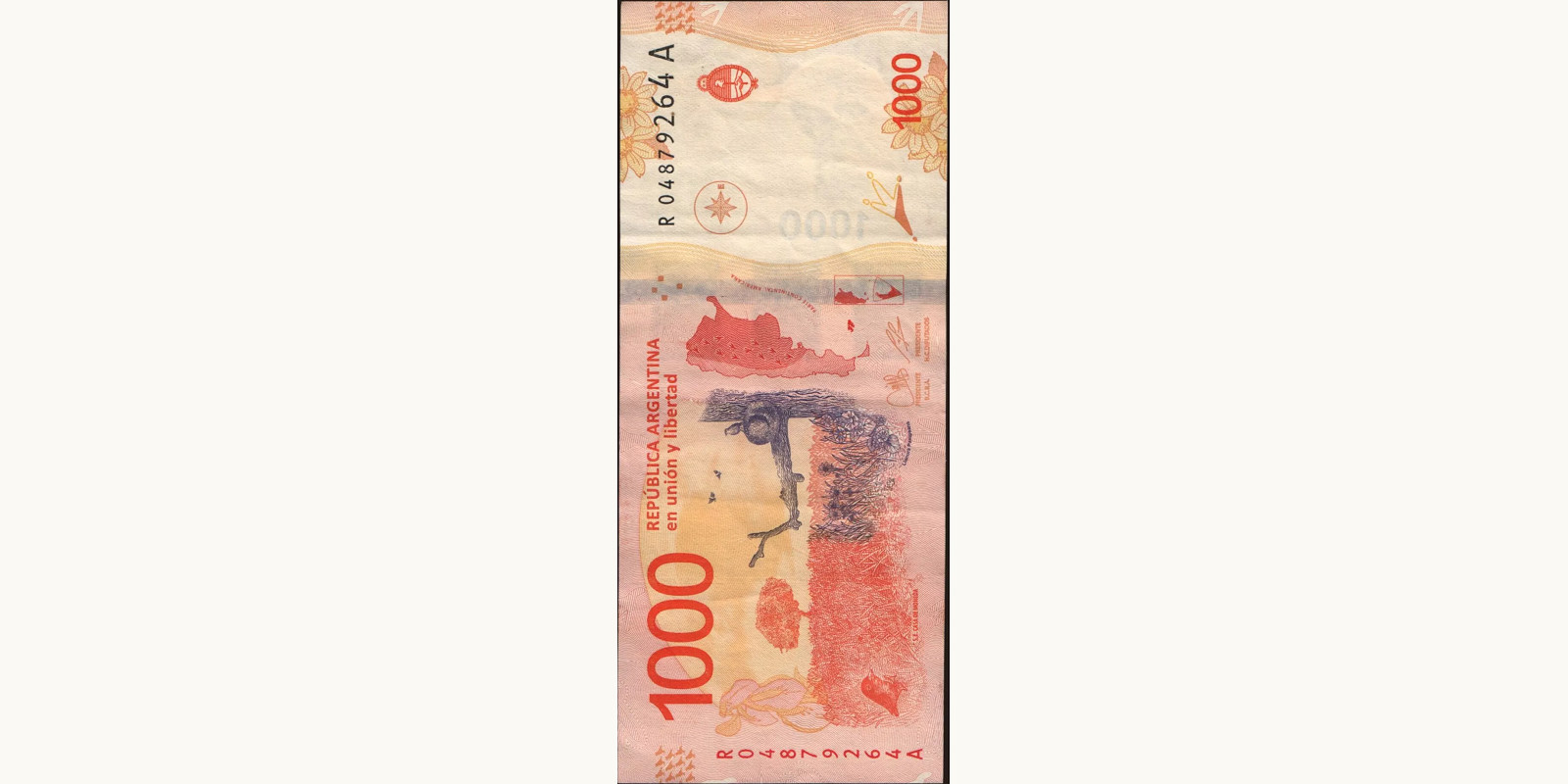 1000 pesos Argentina 2017 — Back side