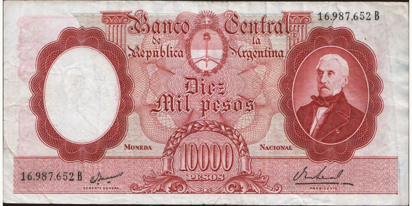 10000 pesos 1961