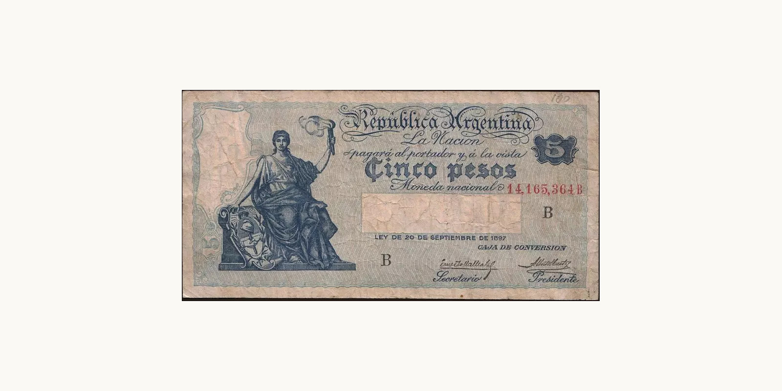 5 pesos 1897