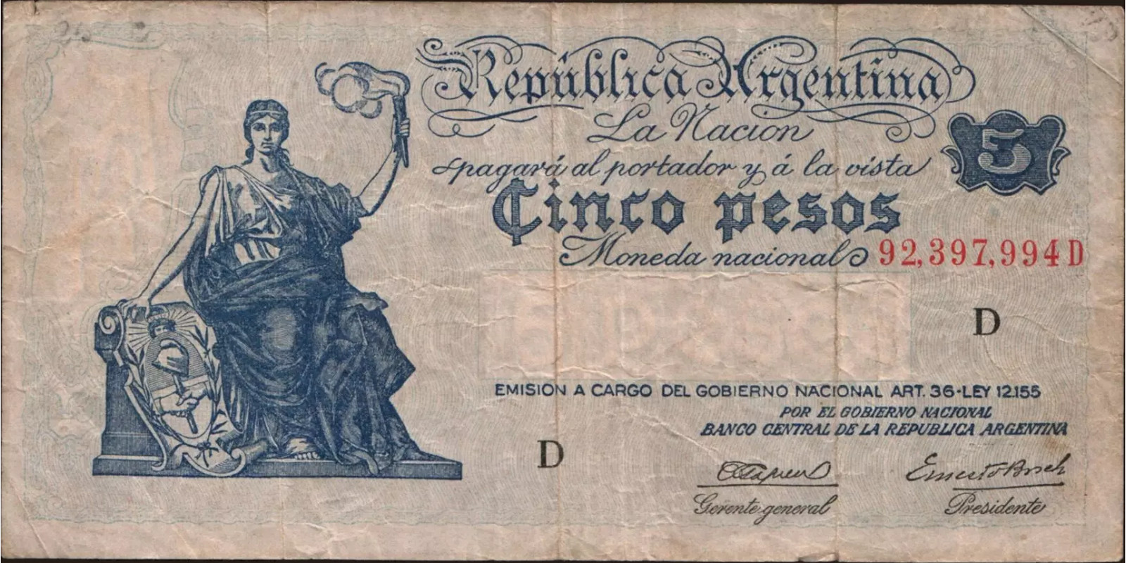 5 pesos 1935