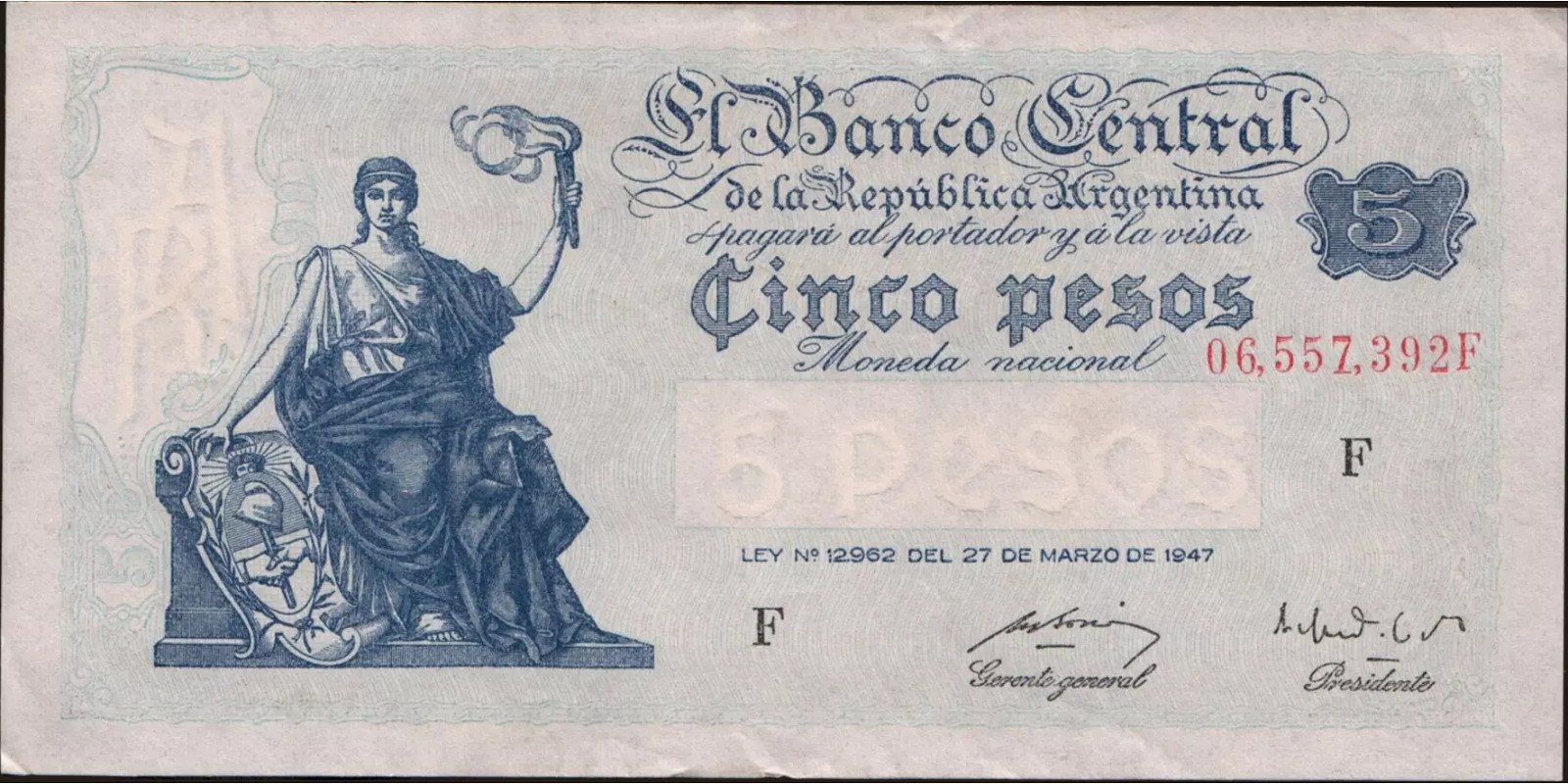 5 pesos 1949