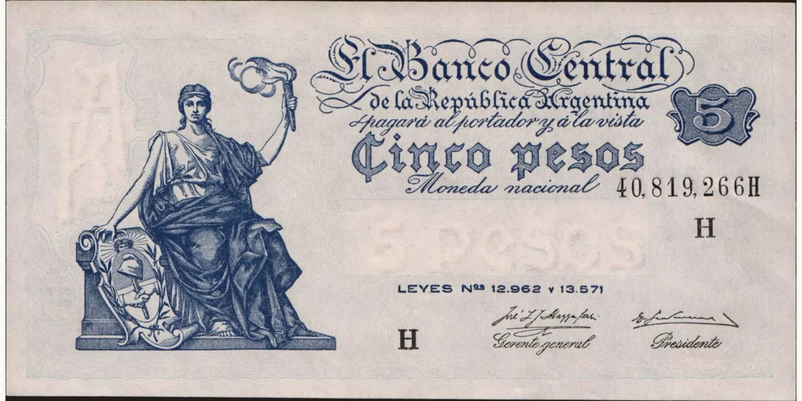 5 pesos 1951