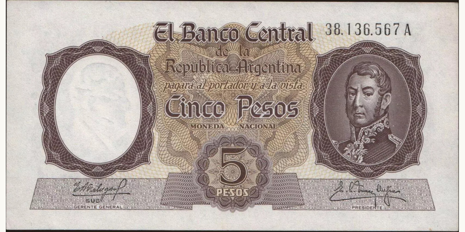 5 pesos 1960