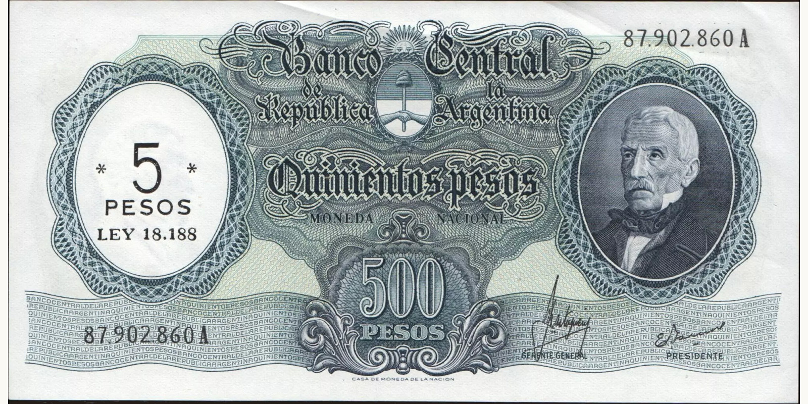 5 pesos 1969