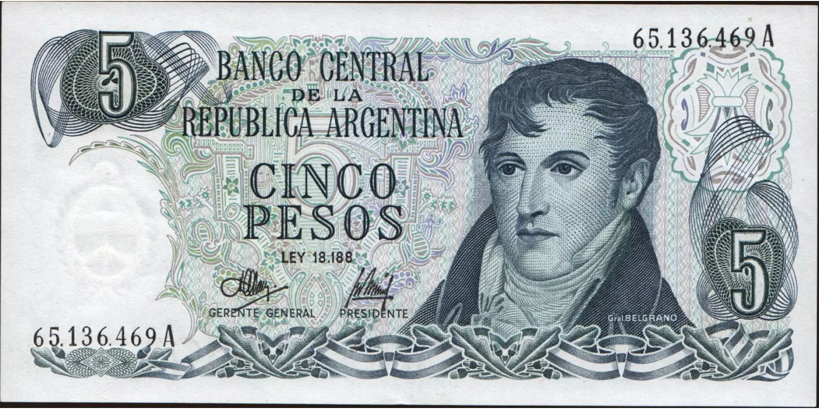 5 pesos 1971
