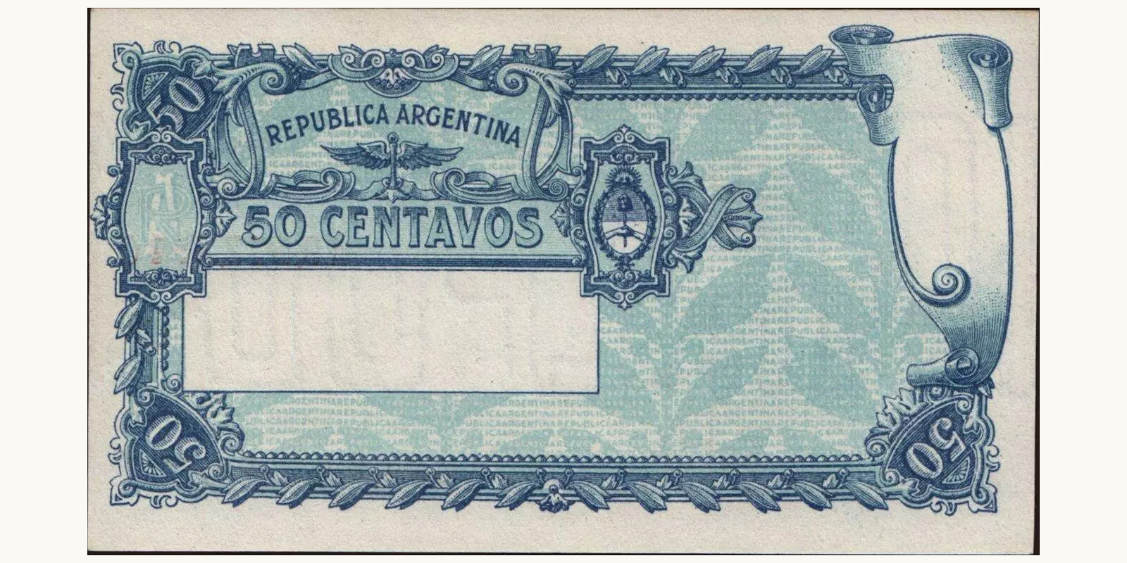 50 centavos Аргентина 1935 — Оборотная сторона