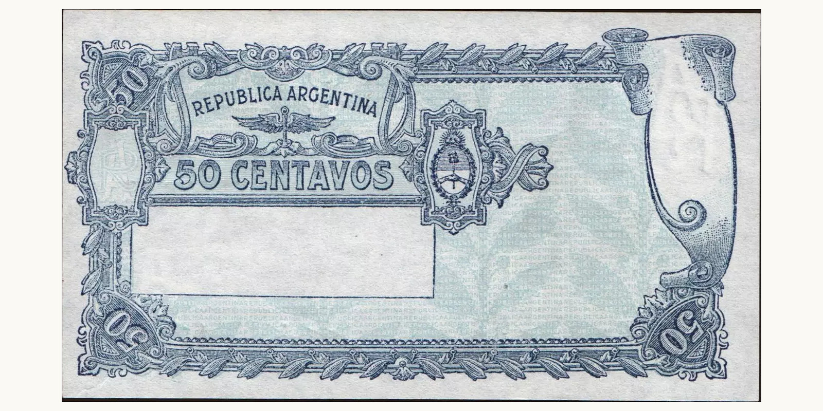50 centavos Argentina 1947 — Back side