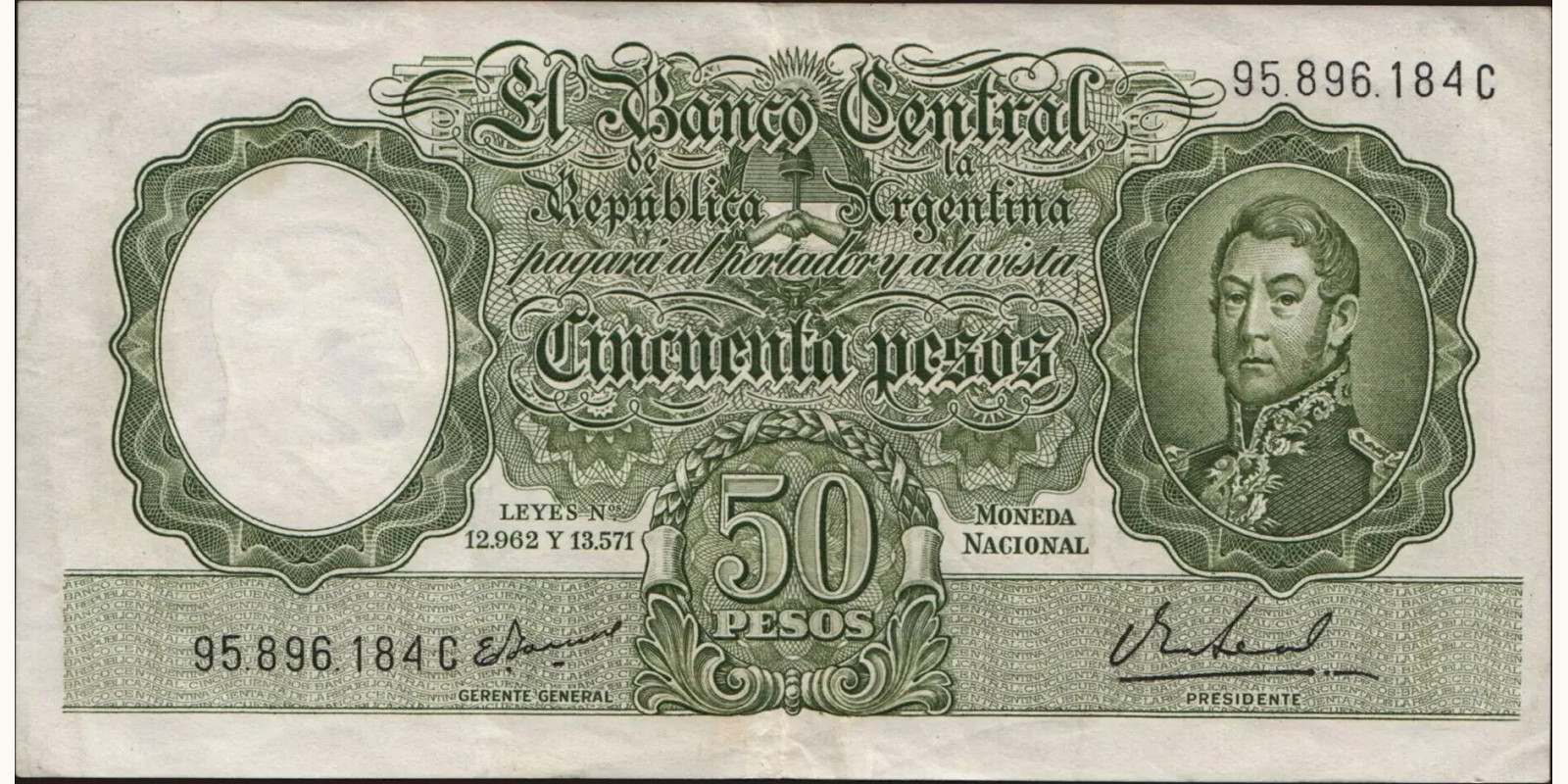50 pesos 1955