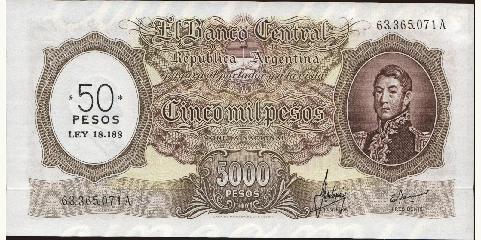 50 pesos 1969