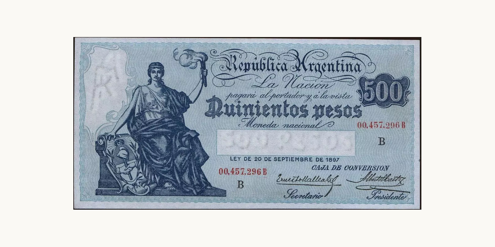500 pesos 1897