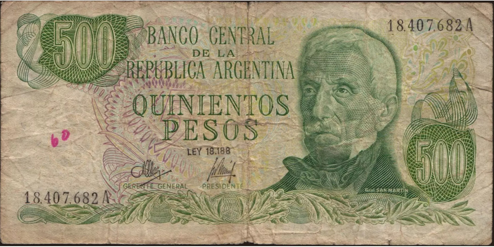 500 pesos 1972