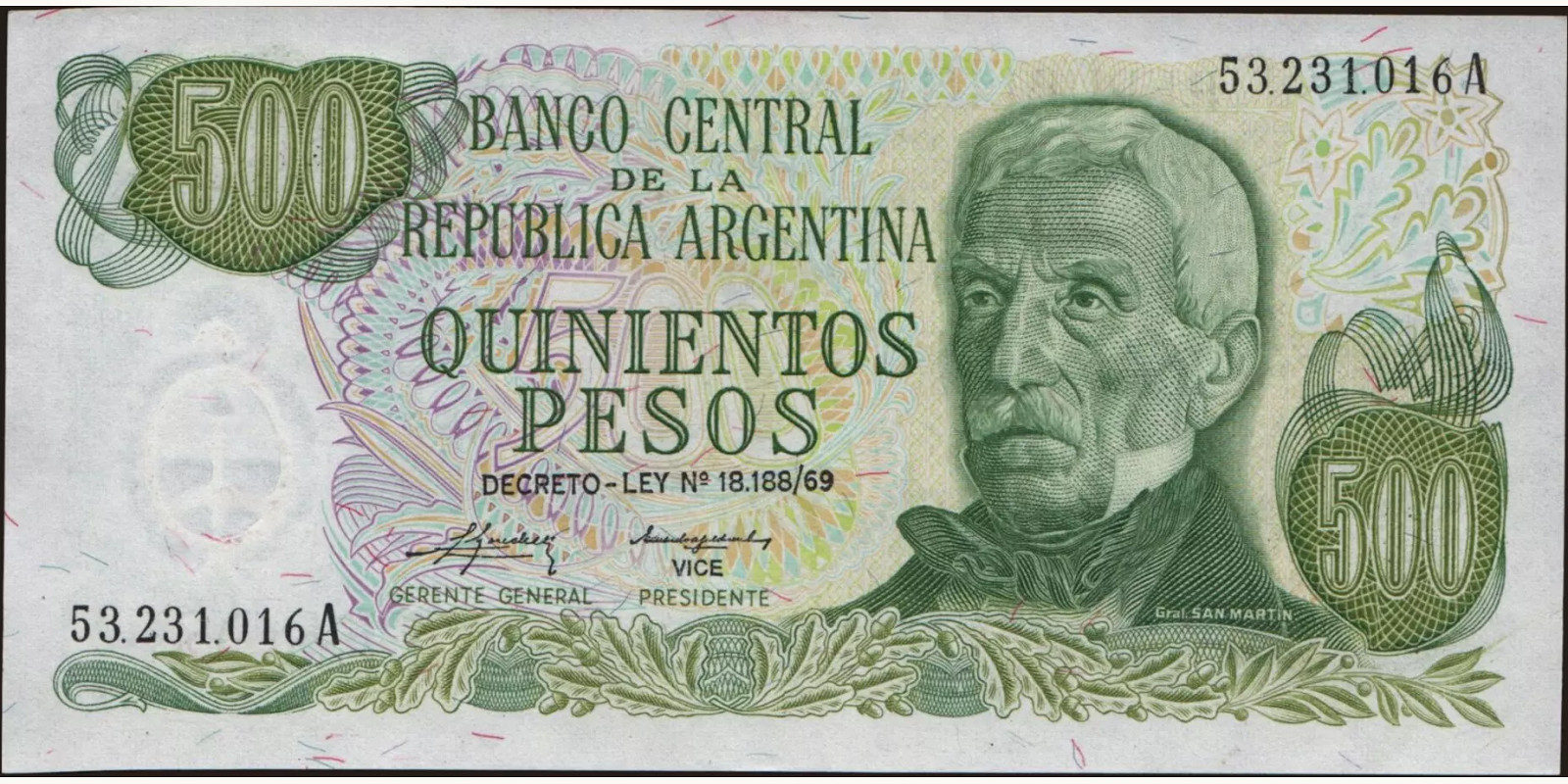 500 pesos 1974