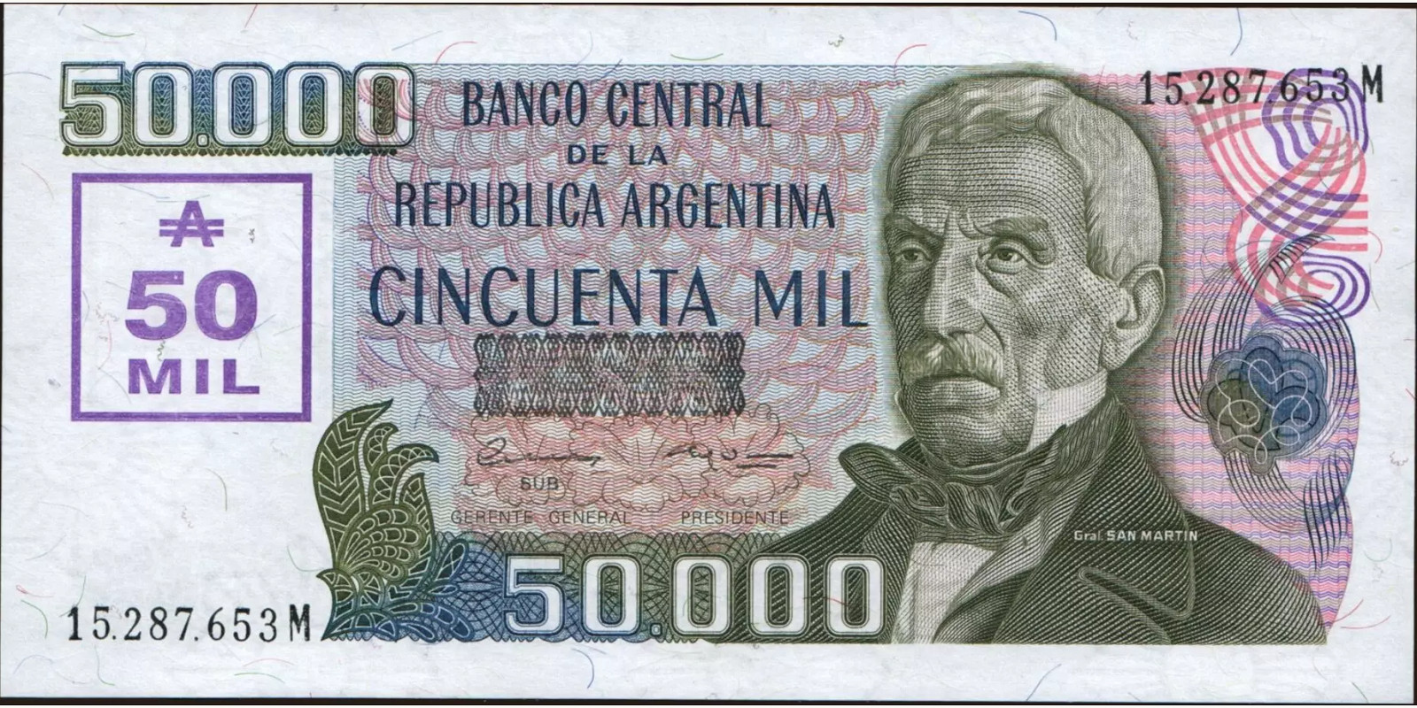 50000 australes 1989