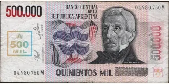 500000 australes 1990