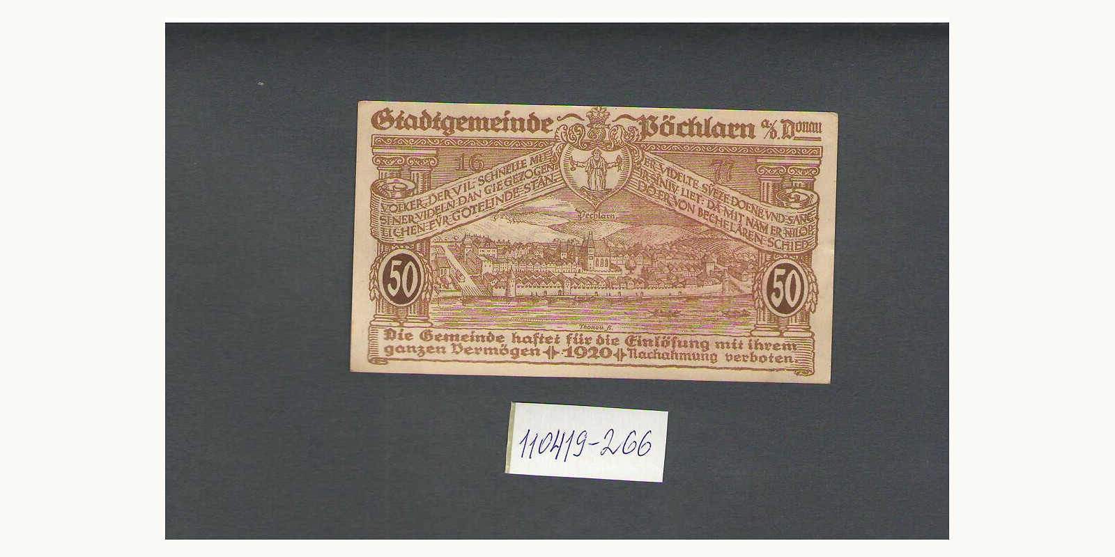 50 heller Austria 1920 — Back side