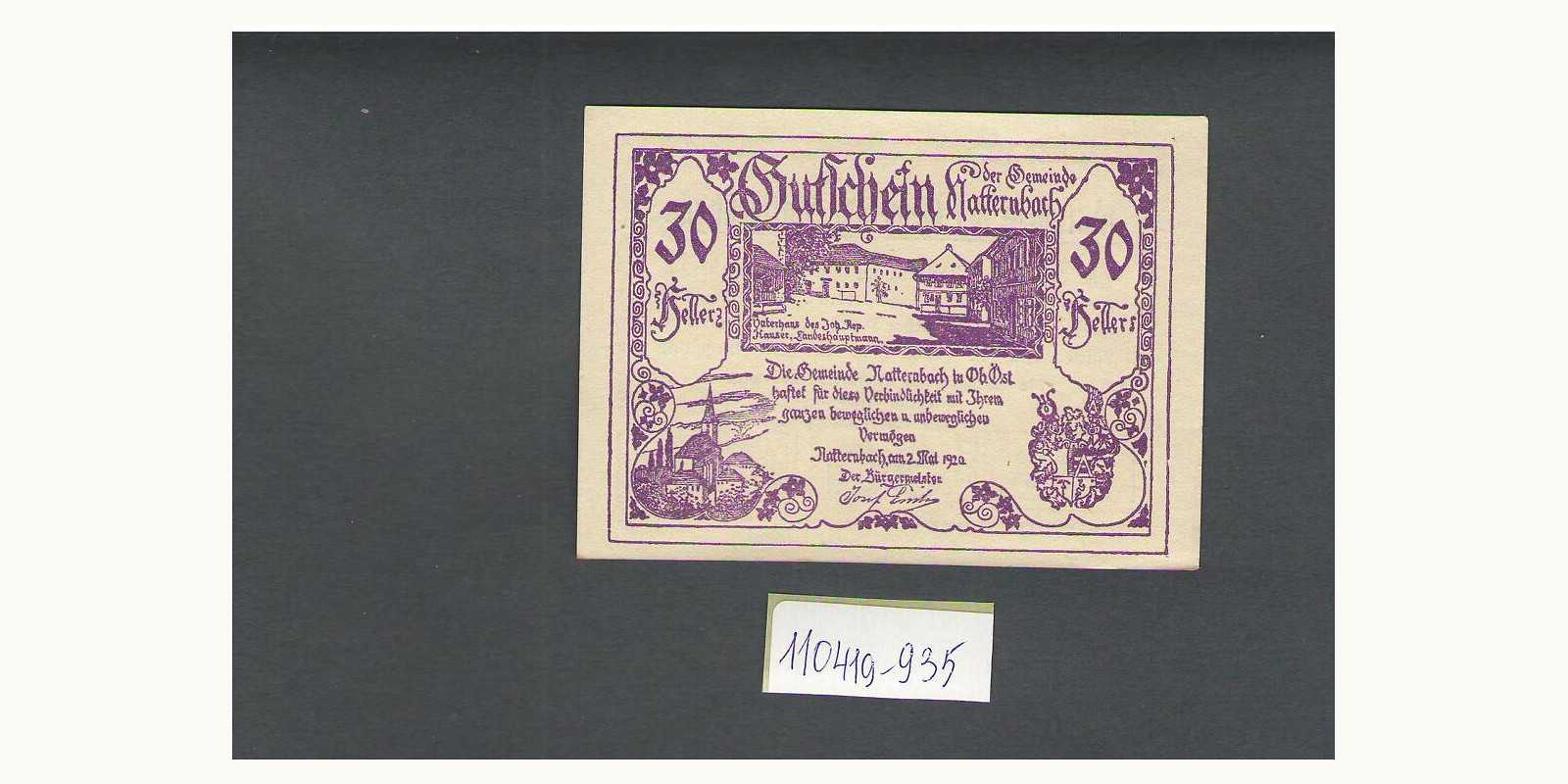 30 heller Австрия 1920 — Лицевая сторона