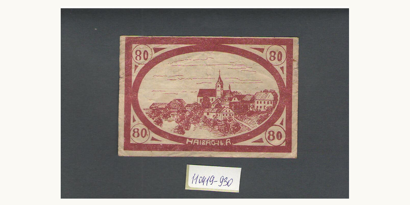 80 heller Австрия 1920 — Лицевая сторона