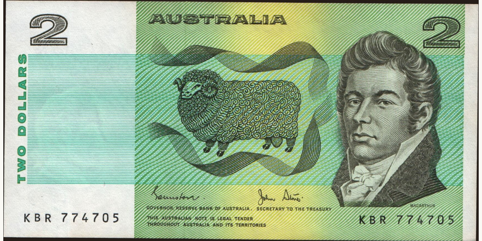 2 dollars Австралия 1983 — Лицевая сторона