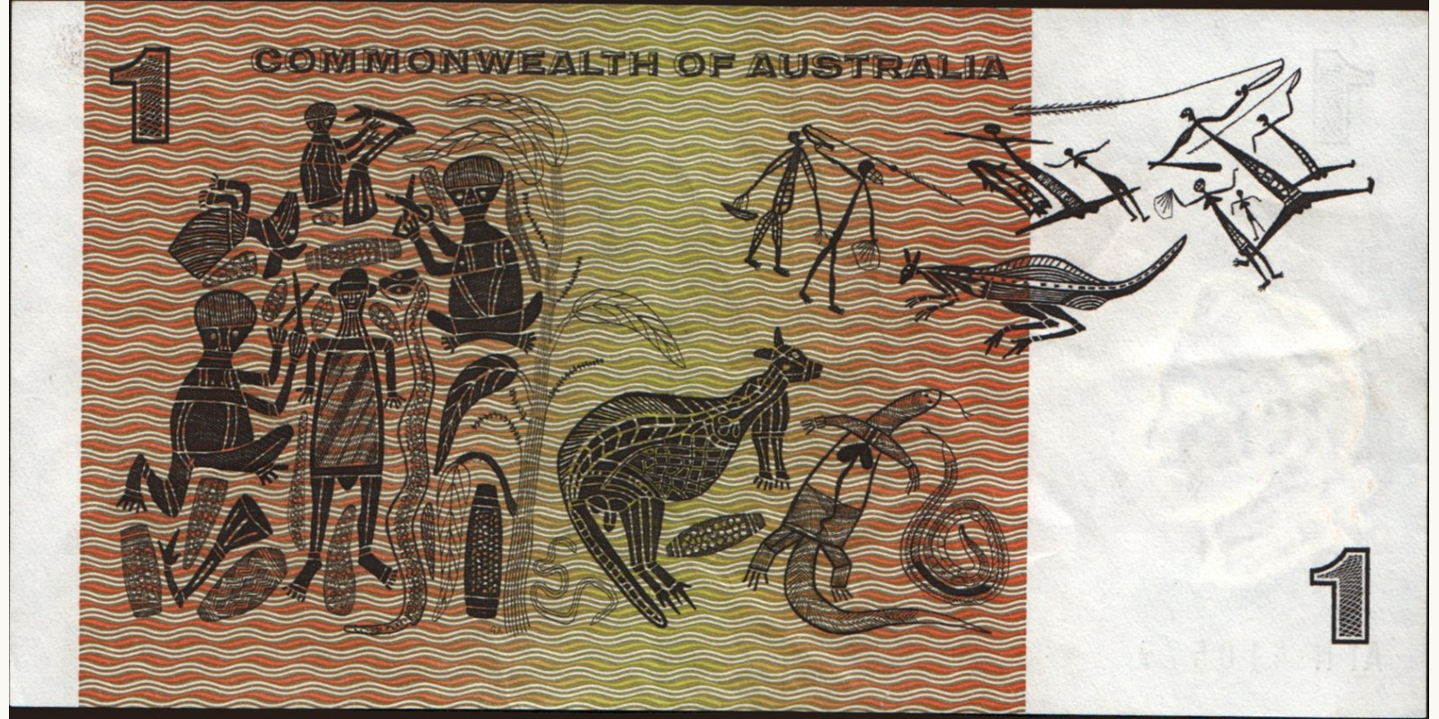 1 dollars Australia 1966 — Back side
