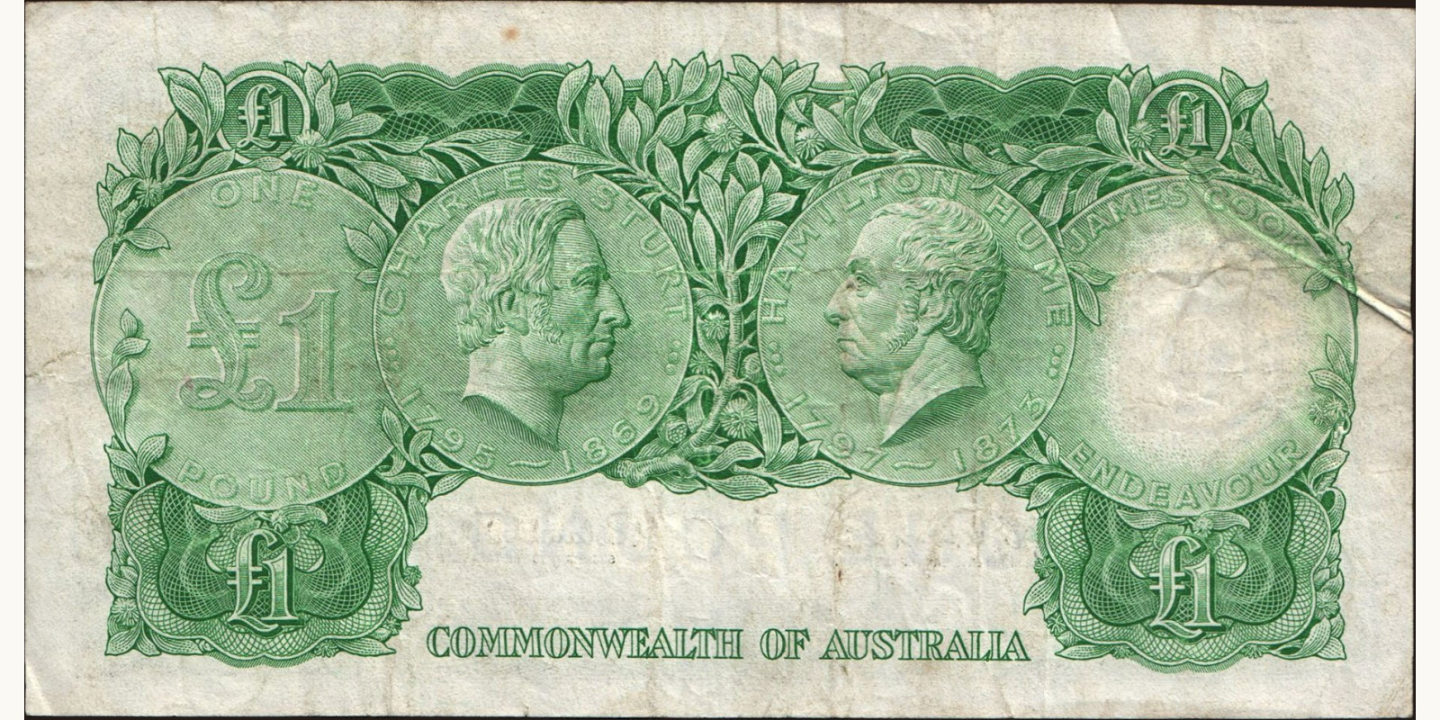 1 pound Австралия 1953 — Оборотная сторона