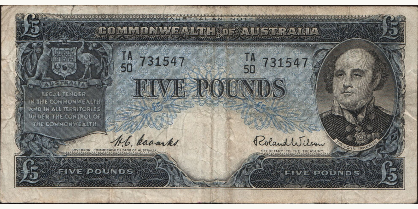 5 pounds 1954