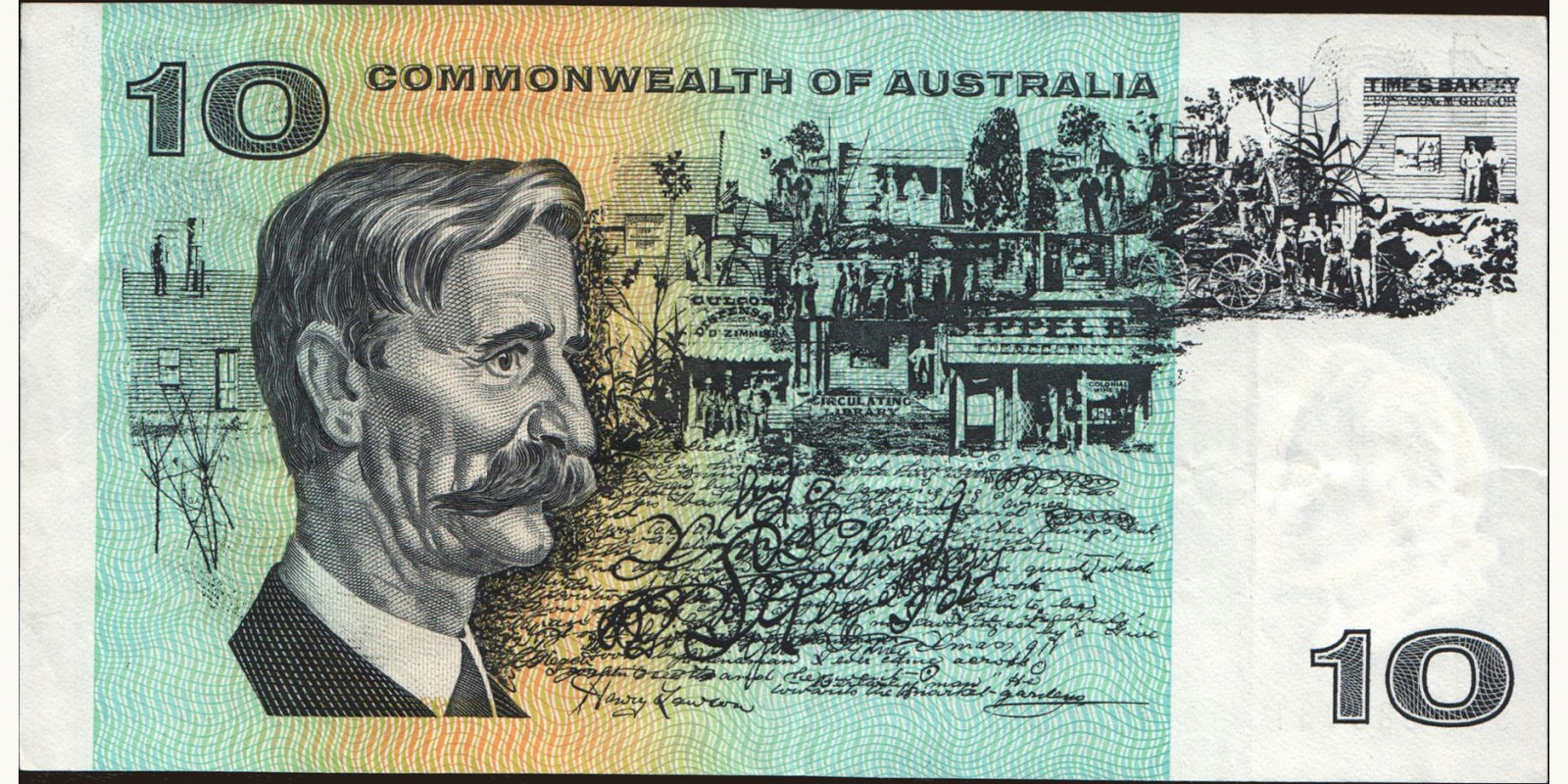 10 dollars Australia 1968 — Back side
